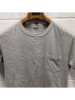 3sixteen Garment Dyed Pocket T-Shirt Gray Grey Size S USA Made 19x26